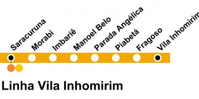 Mapa da SuperVia - Linha Vila Inhomirim