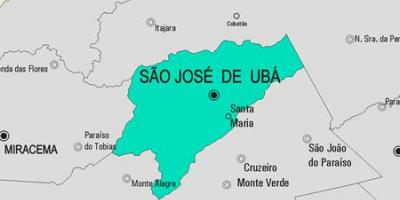 Mapa de São José de Ubá município