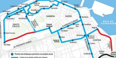 Mapa do VLT Carioca
