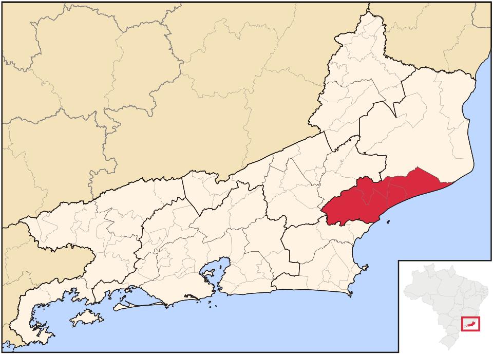 Macaé mapa - Mapa de Macaé (Brésil)