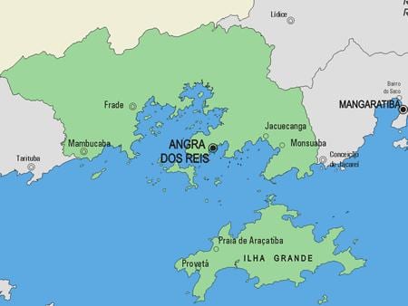 Mapa de Angra dos Reis, município