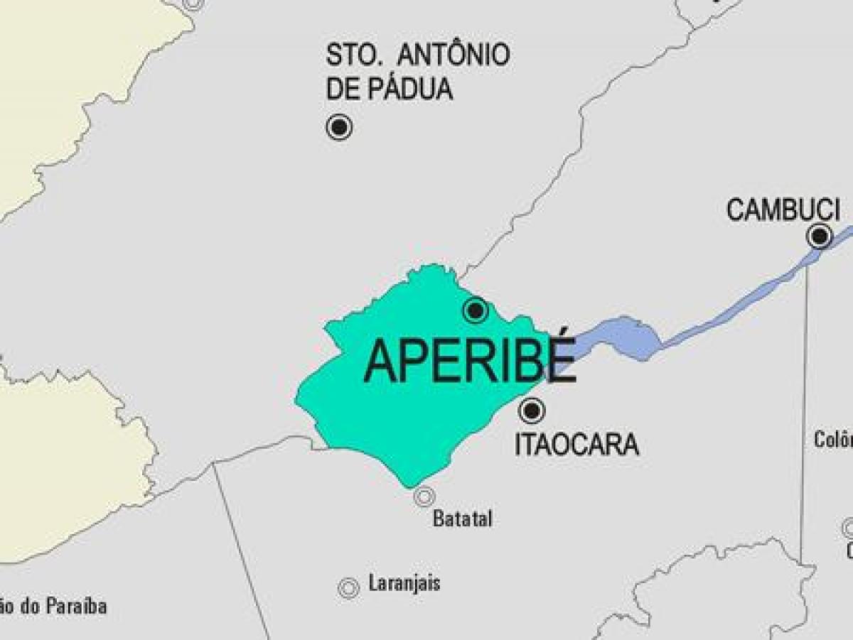 Mapa do município de Aperibé