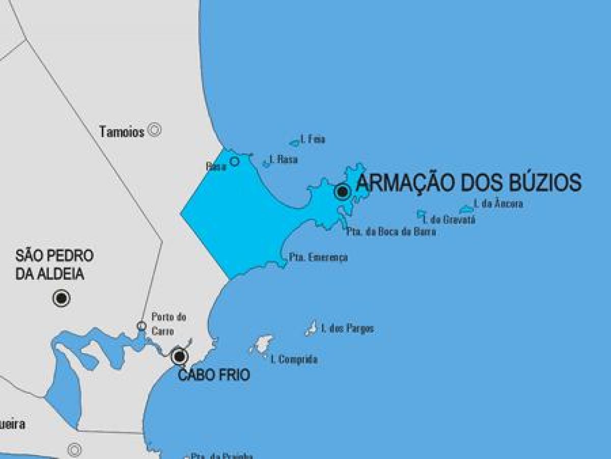 Mapa de Armação dos Búzios, município