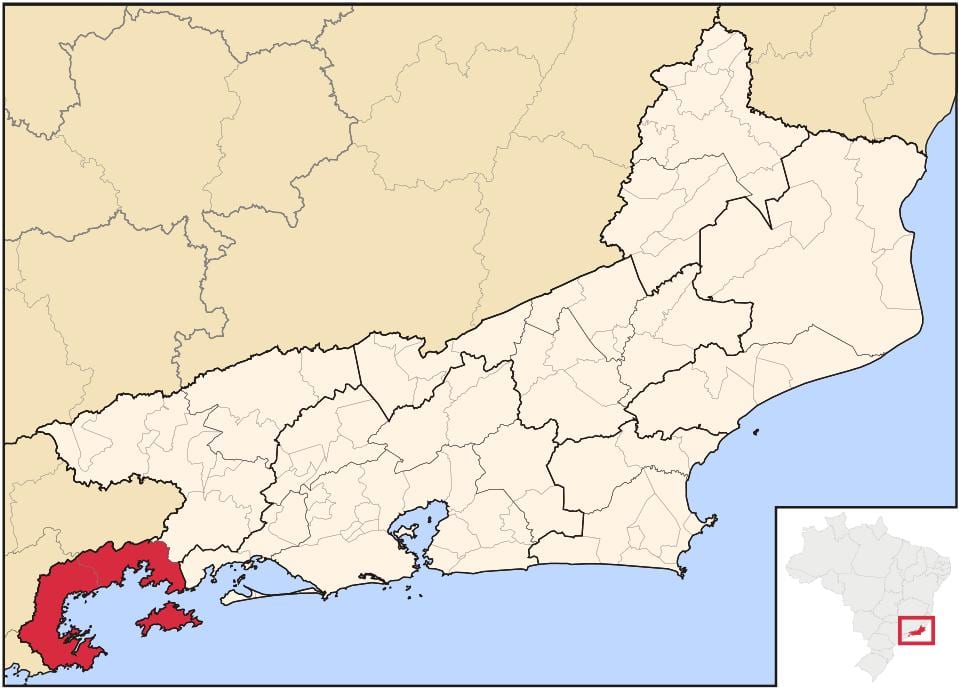 Mapa da Baía da Ilha Grande