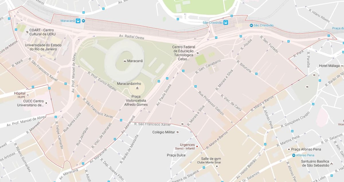 Mapa do bairro Maracanã