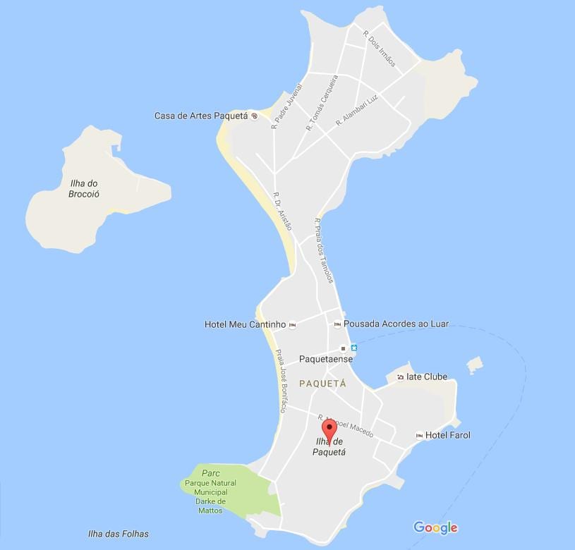 Mapa do bairro Paquetá