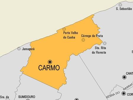 Mapa de Cardoso Moreira município