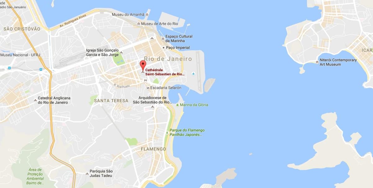 Mapa da Catedral Metropolitana de são Sebastião