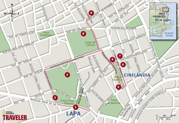 Mapa da Cinelândia