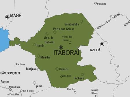 Mapa do município de Itaboraí