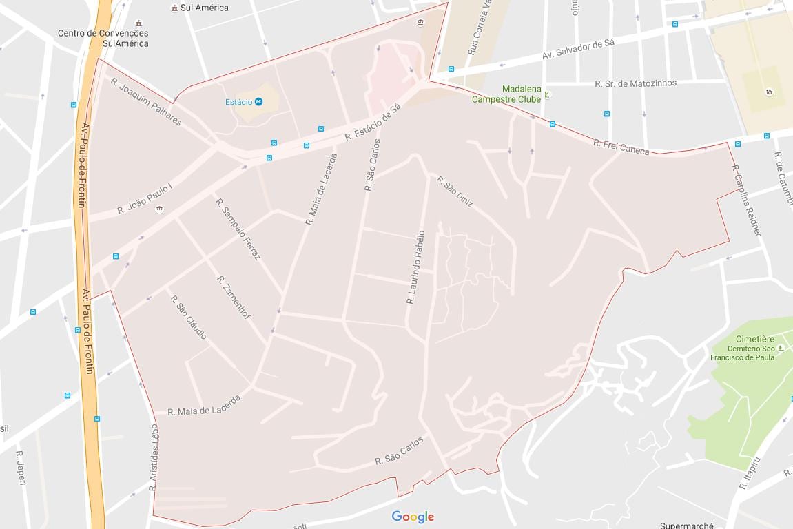 Mapa do Estácio