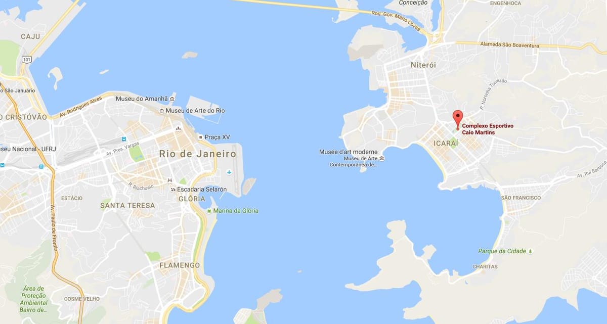 Mapa do estádio Caio Martins