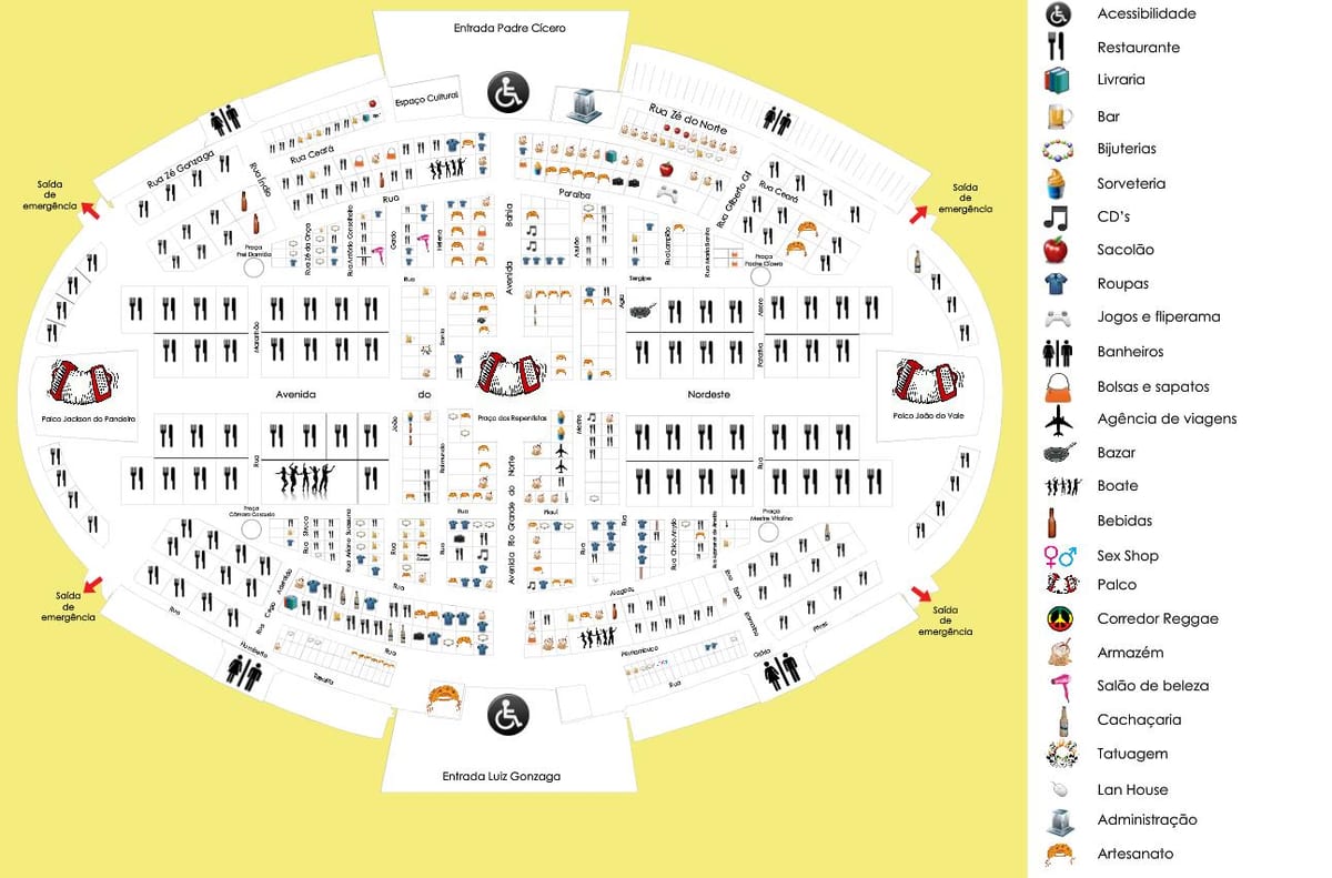 Mapa da Feira de São Cristóvão