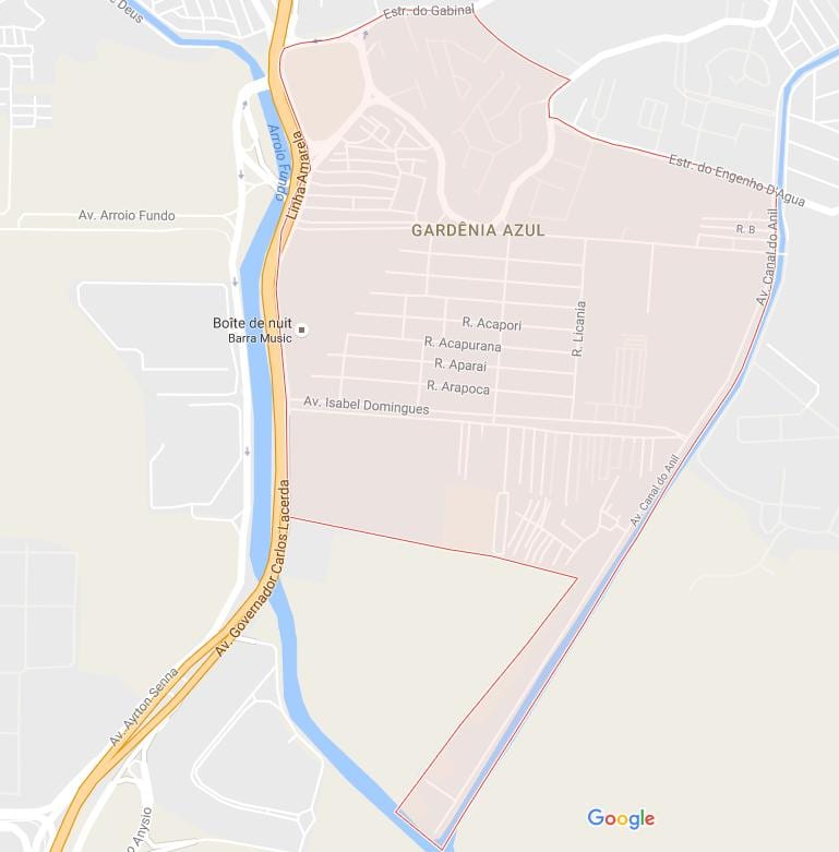 Mapa do Gardênia Azul