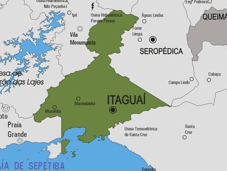 Mapa do município de Itaguaí