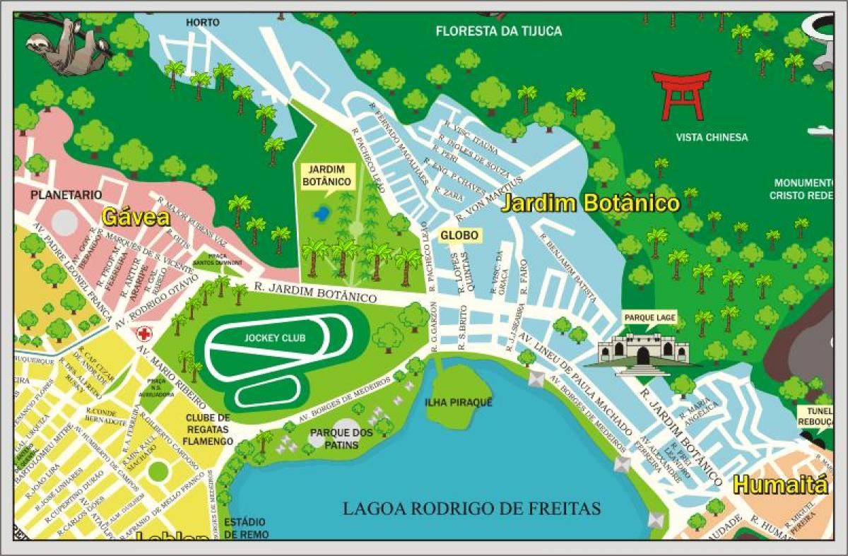 Jockey Club Brasileiro mapa - Mapa do Jockey Club Brasileiro (Brésil)