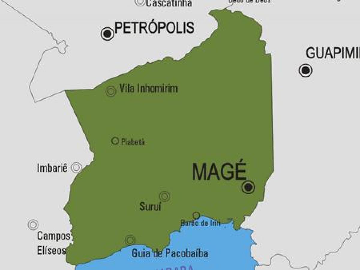 Mapa do município de Magé