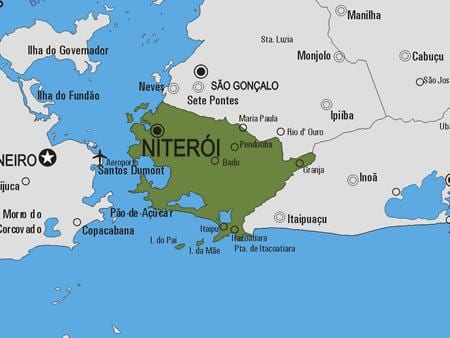 Mapa do município de Niterói