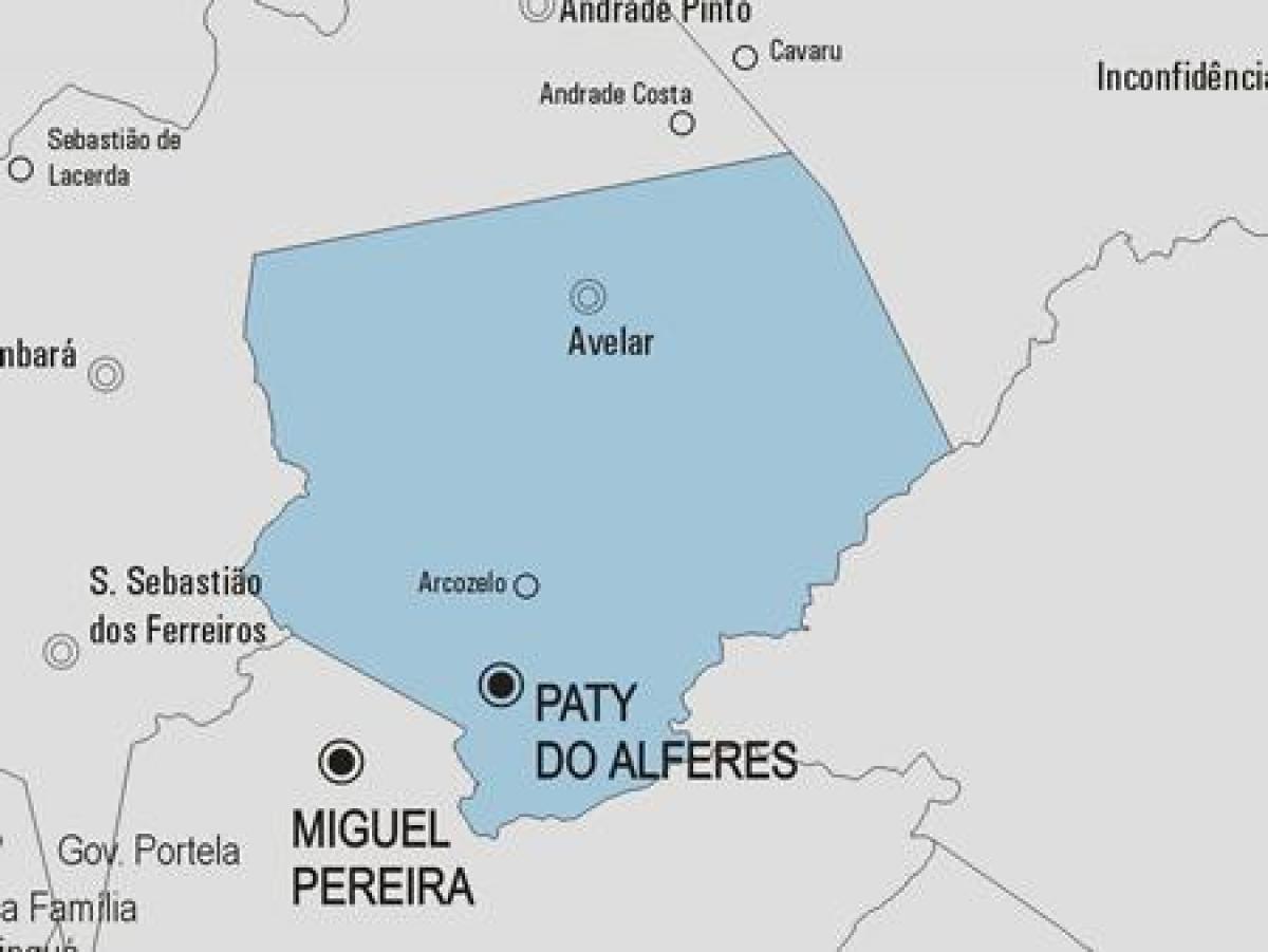 Mapa de Paty do Alferes município