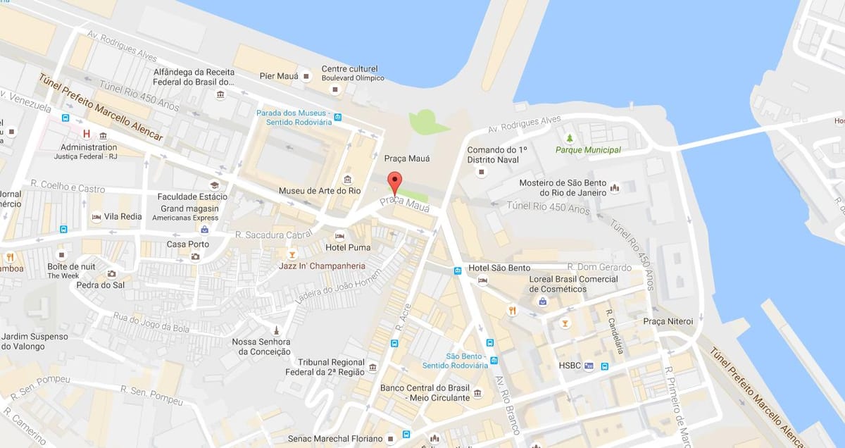 Mapa da Praça Mauá