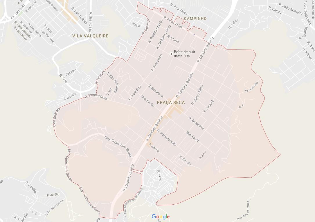 Mapa da Praça Seca
