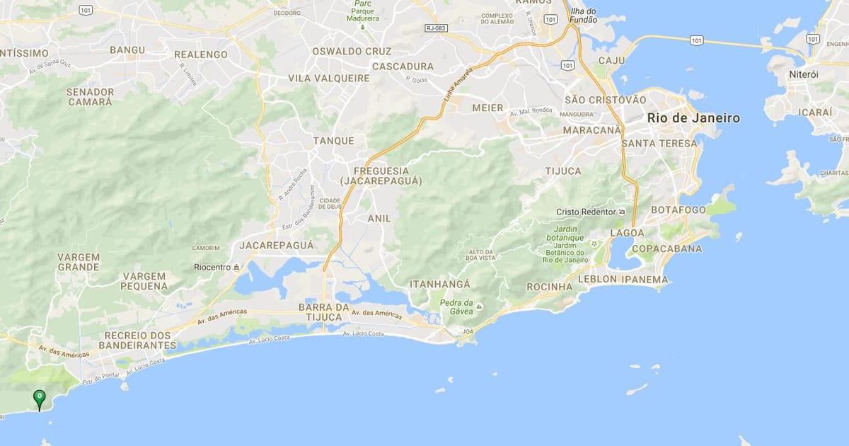 Mapa da praia de Abricó