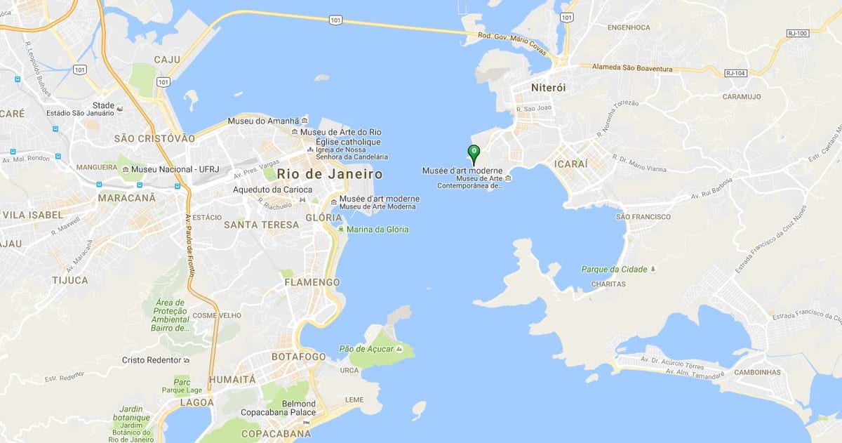 Mapa da praia de Gragoatá