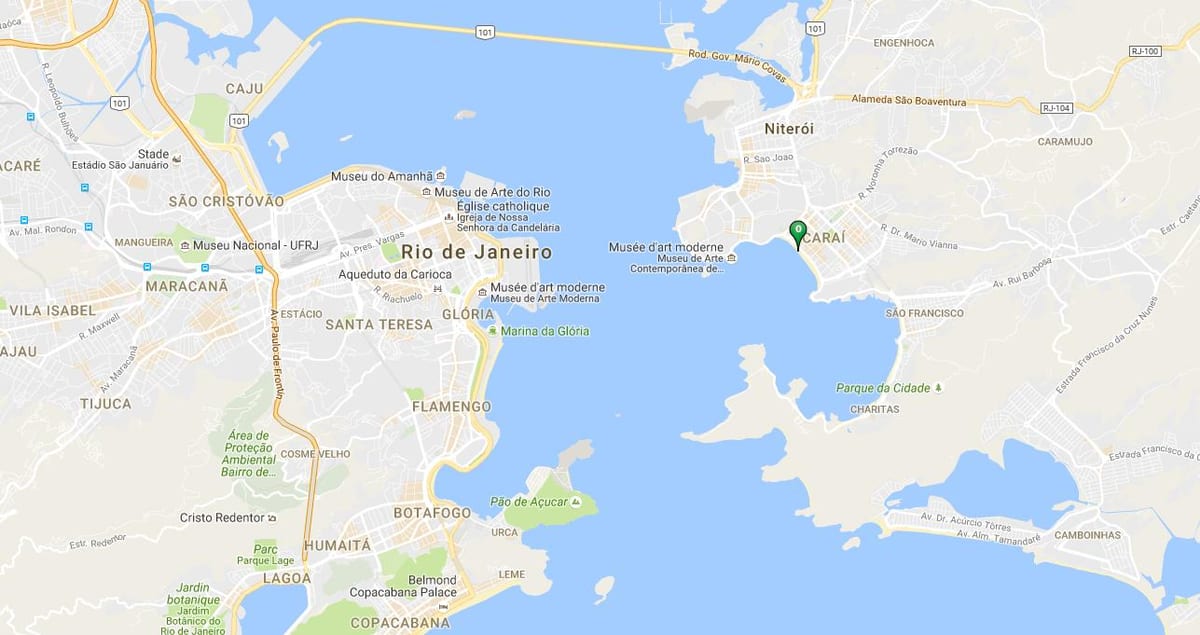 Mapa da praia de Icaraí