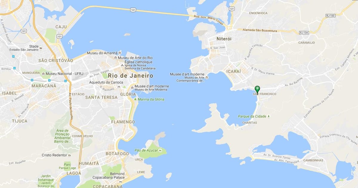 Mapa da praia de São Francisco