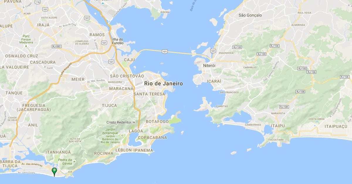 Mapa da praia do Pepê