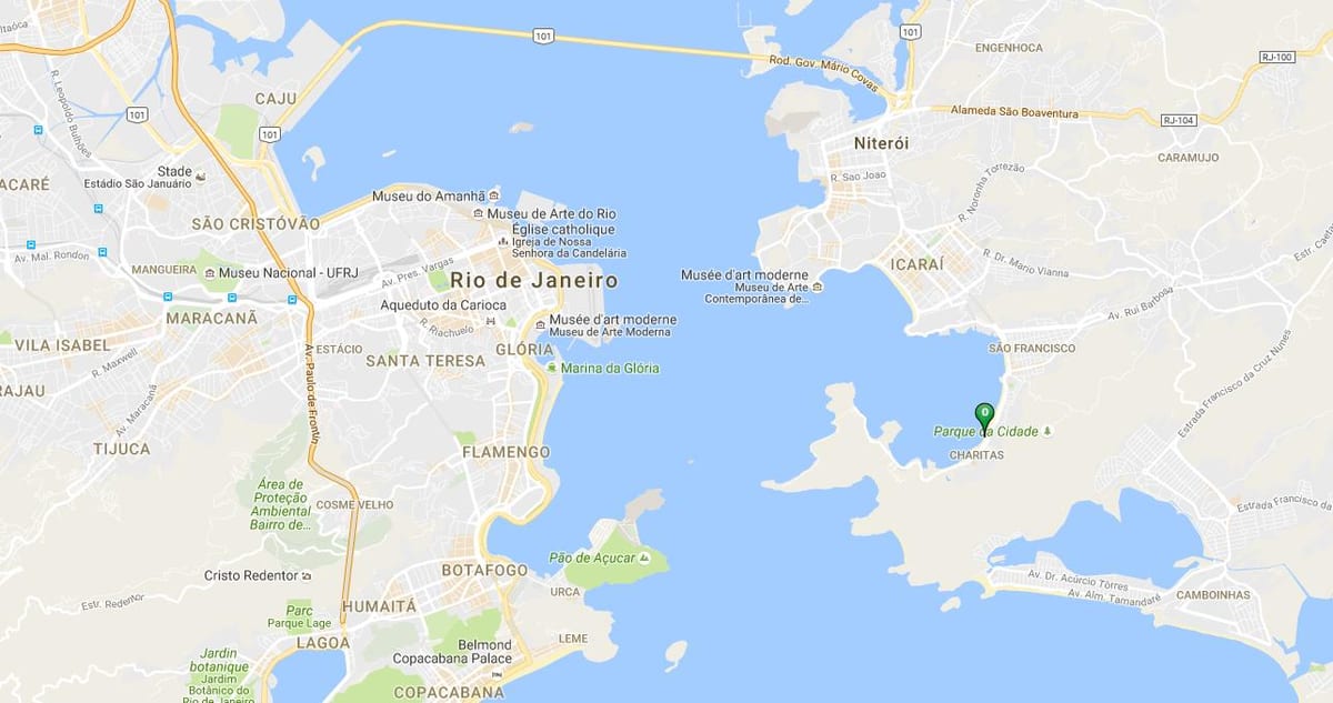 Mapa da praia do Preventório