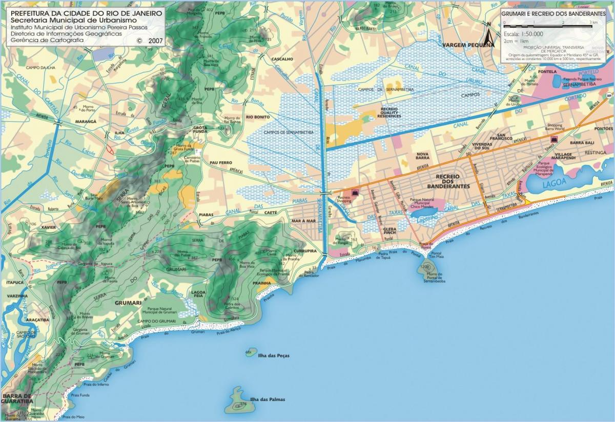 Mapa da Reserva da praia
