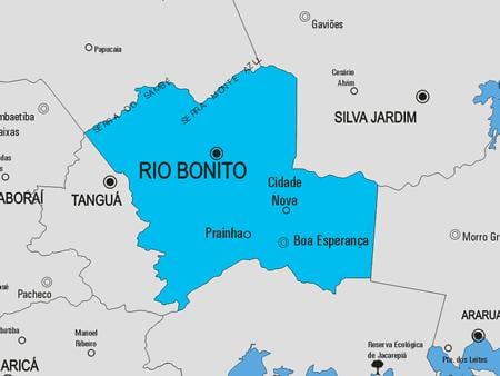Mapa de Rio das Flores município