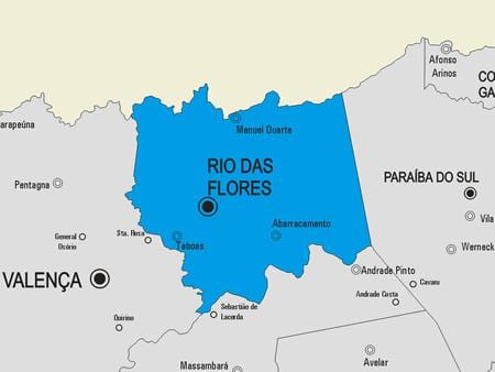Mapa de Rio das Ostras, município