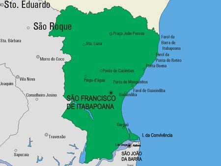 Mapa de São Fidélis município