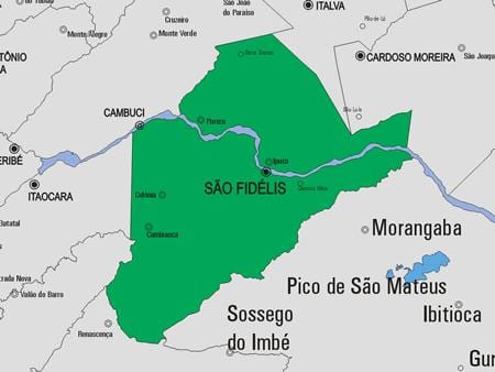 Mapa de São Francisco de Itabapoana município