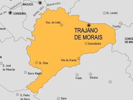 Mapa do município de Trajano de Morais