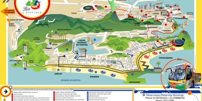 Mapa de Ônibus de turismo em Rio de Janeiro