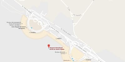Mapa do aeroporto do Galeão