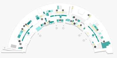 Mapa do aeroporto do Galeão Terminal 1 Nível 1