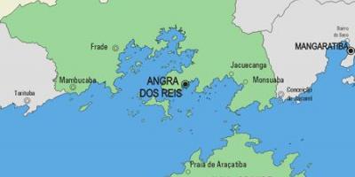 Mapa de Angra dos Reis, município