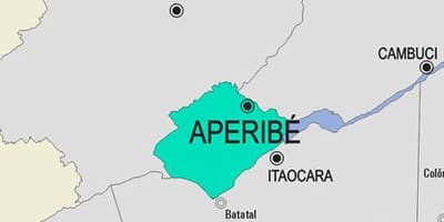 Mapa do município de Aperibé