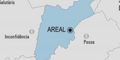 Mapa do município de Areal