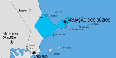 Mapa de Armação dos Búzios, município