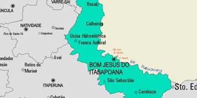 Mapa de Bom Jesus do Itabapoana município
