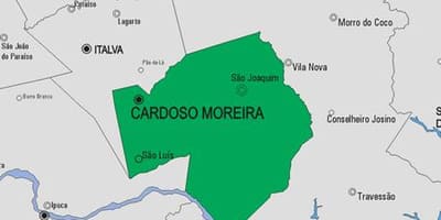 Mapa do município de Cantagalo
