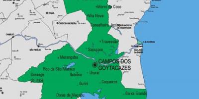 Mapa do município de Carapebus