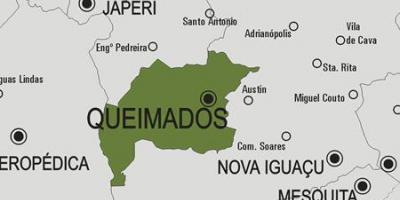 Mapa do município de Queimados,
