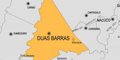 Mapa de Duas Barras município