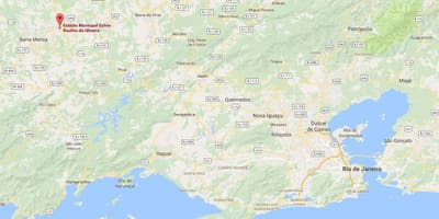 Mapa do estádio Raulino de Oliveira